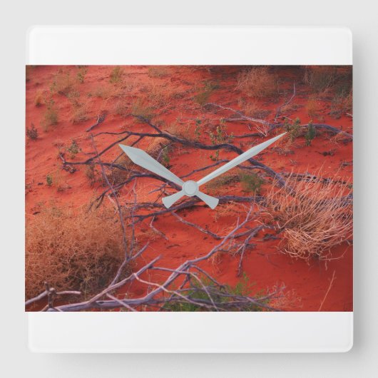 Horloge murale paysage australien Outback, bras gr (Recto)