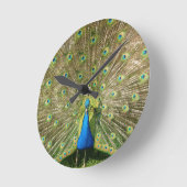 Horloge murale Peacock colorée (Angle)