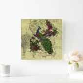 Horloge murale Peacock vintage (Maison)