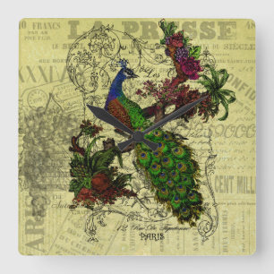 Horloge murale Peacock vintage