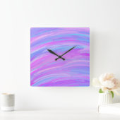 Horloge murale peinte d'acrylique de couleurs (Maison)