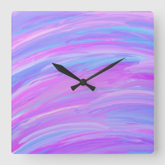 Horloge murale peinte d'acrylique de couleurs (Recto)