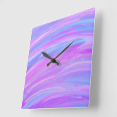 Horloge murale peinte d'acrylique de couleurs (Angle)
