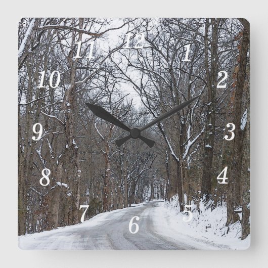 Horloge murale peinte de la neige d'Ozark (Recto)