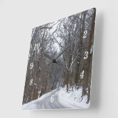 Horloge murale peinte de la neige d'Ozark (Angle)