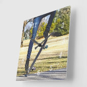Horloge murale peinte d'Ollie (Angle)