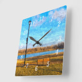 Horloge murale peinte du Banc du Missouri (Angle)