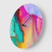 Horloge murale peinture aquarelle (Angle)
