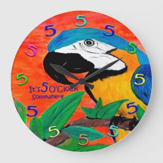horloge murale perroquet 5 0