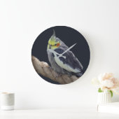 Horloge murale perroquet oiseau câlin (Maison)