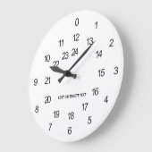 Horloge murale personnalisable 24 heures (Angle)