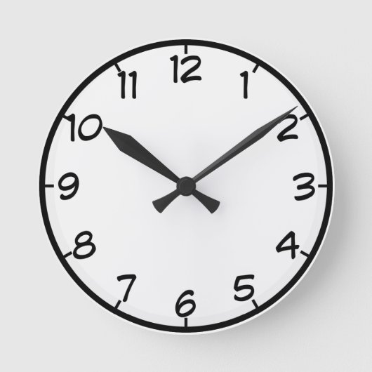 Horloge murale personnalisable avec nombre (Recto)