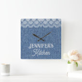 Horloge murale personnalisable Blue Jean (Maison)