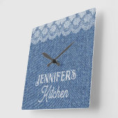 Horloge murale personnalisable Blue Jean (Angle)