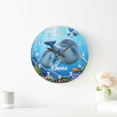Horloge murale personnalisable dauphin (Maison)
