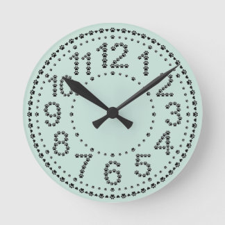 Horloge murale personnalisable empreinte de patte