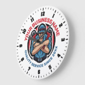 Horloge murale personnalisable en plombier (Angle)