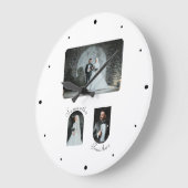 Horloge murale personnalisée 3 Mariage photo (Angle)
