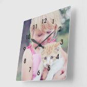 Horloge murale personnalisée (Ajouter votre propre (Angle)