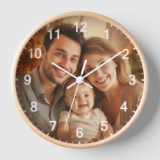 Horloge murale personnalisée (Ajouter votre propre (Recto)