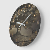 Horloge murale personnalisée avec arbre rustique é (Angle)