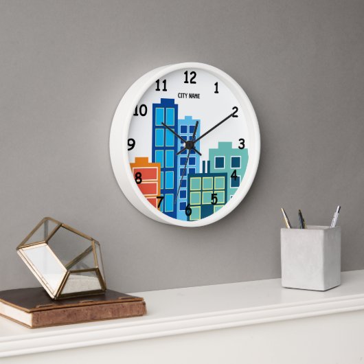 Horloge murale personnalisée avec dessin d'esquiss (Bureau)