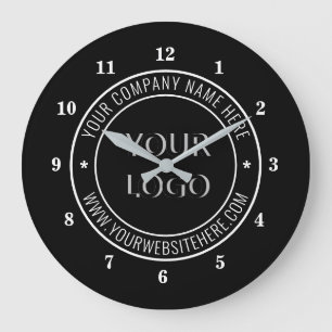 Horloge murale personnalisée avec logo et texte de