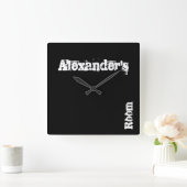 Horloge murale personnalisée Black Scratch (N'Impo (Maison)