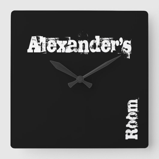 Horloge murale personnalisée Black Scratch (N'Impo (Recto)