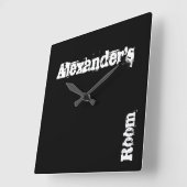 Horloge murale personnalisée Black Scratch (N'Impo (Angle)