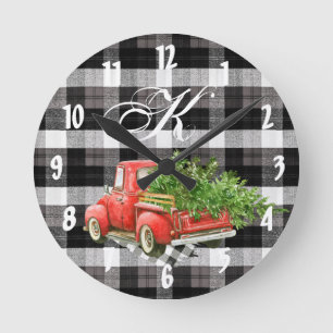Horloge murale personnalisée Camion XMAS Baffalo P