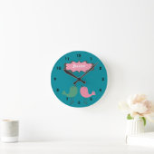 Horloge murale personnalisée d'assez deux oiseaux (Maison)