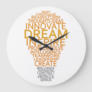 horloge murale personnalisée de l'ampoule lumineus