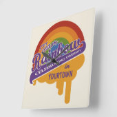 Horloge murale personnalisée de l'équipe Rainbow (Angle)