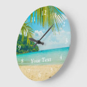 Horloge murale personnalisée de texte personnalisé (Angle)