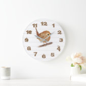 Horloge murale personnalisée d'oiseaux rustiques (Maison)