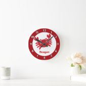 Horloge murale personnalisée du crabe rouge (bordu (Maison)