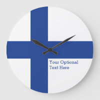 horloge murale personnalisée du drapeau finlandais