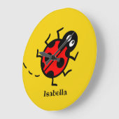 Horloge murale personnalisée du Motif Ladybird (Angle)