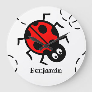 Horloge murale personnalisée du Motif Ladybird