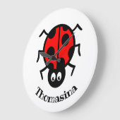Horloge murale personnalisée du Motif Ladybird (Angle)