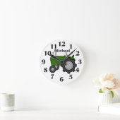 Horloge murale personnalisée du tracteur vert (Maison)