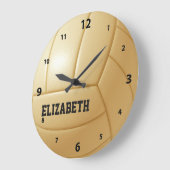 Horloge murale personnalisée du volley-ball (Angle)