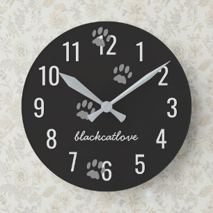 Horloge murale personnalisée Empreintes de pattes