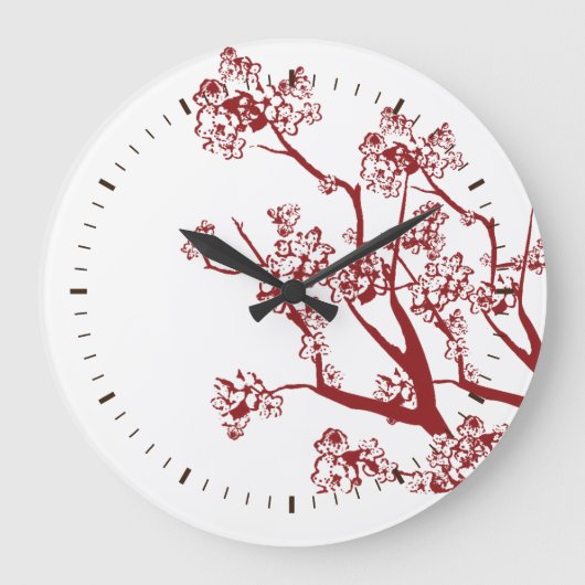 Horloge murale personnalisée en fleur de cerisier  (Recto)