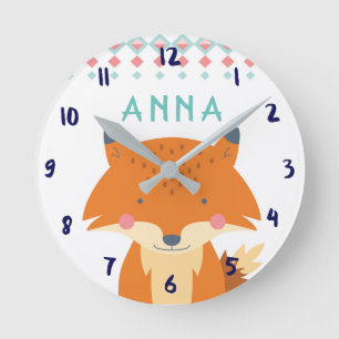 Horloge murale personnalisée Fox