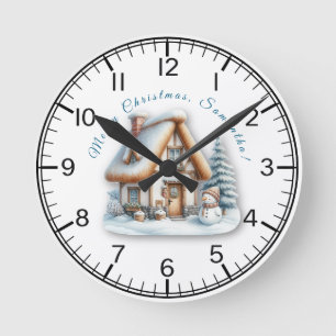 Horloge murale personnalisée Joyeux Noël