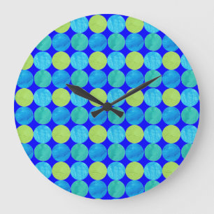 Horloge murale personnalisée : Lunes bleues sur le