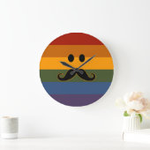 horloge murale personnalisée Mustache Pride (Maison)
