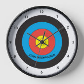 Horloge murale personnalisée par cible de tir à (Recto)